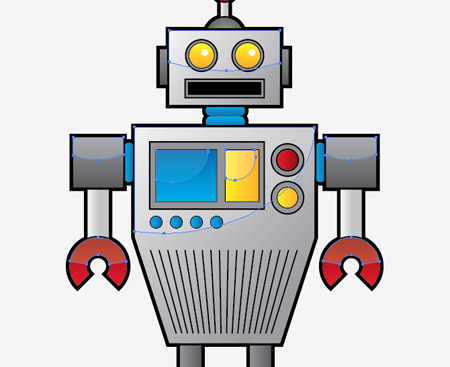 ترسیم یک ربات در ایلوستریتور